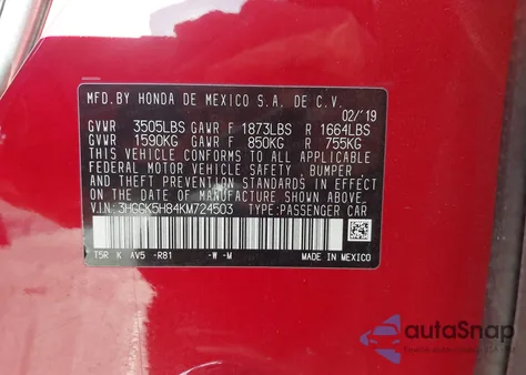 2019 Honda Fit Ex from USA, damaged, VIN 3HGGK5H84KM724503